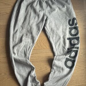 Adidas Gray Joggers Relaxed Fit Elastic Cuffs